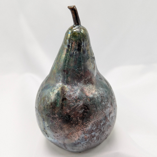 Copper Raku Pear