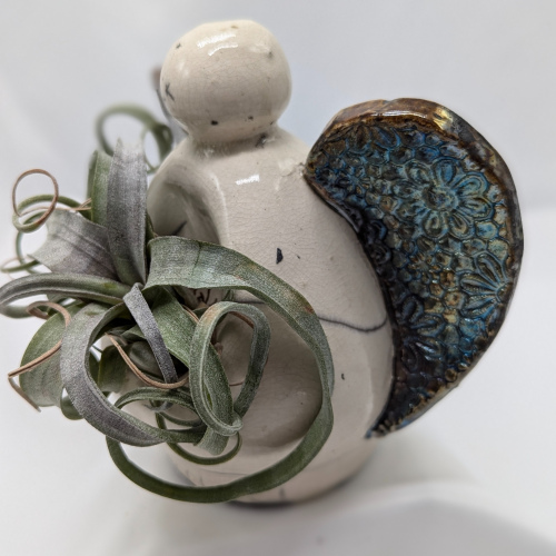 Raku Angel Air Plant Holder