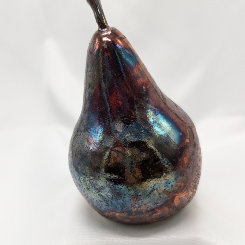 Copper Raku Pear